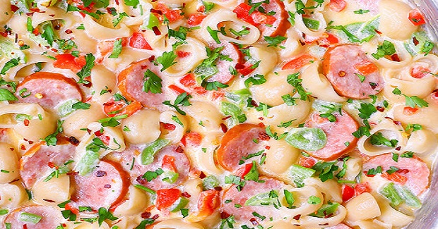 Spicy, Creamy Sausage And Pasta Shells Recipe Spicy, Creamy Sausage And Pasta Shells Recipe