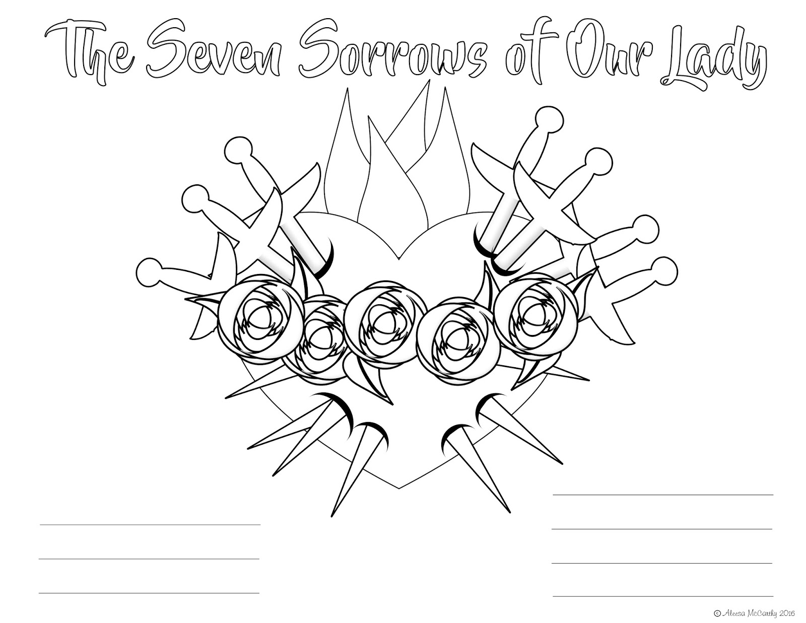 Life, Love, & Sacred Art: The Seven Sorrows of Our Lady and FREE