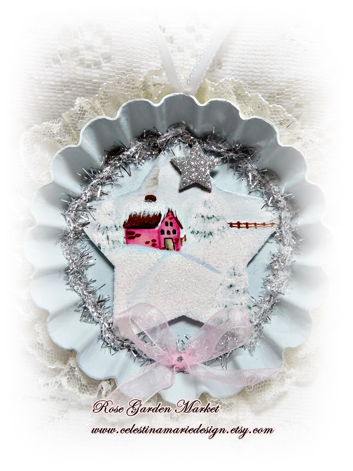 Tart Pan Ornaments Rose Garden Market