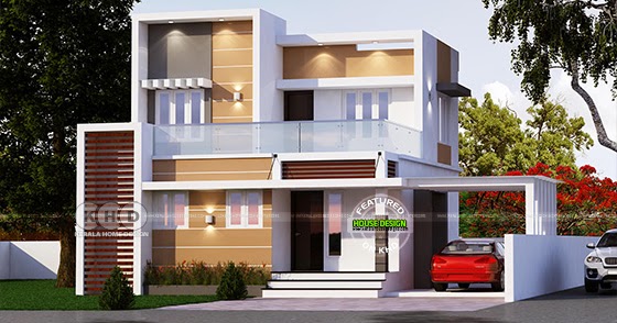 1269 square feet 4 bedroom modern contemporary home - Kerala Home ...