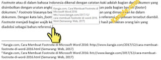 Hasil dari Cara Membuat Footnote Di Microsoft Word 2016