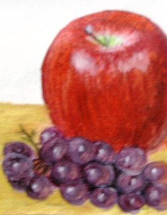 Lukisan Aliran Naturalisme Lukisan Apel  dan Anggur