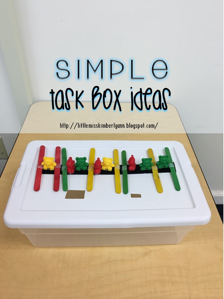 special education task boxes