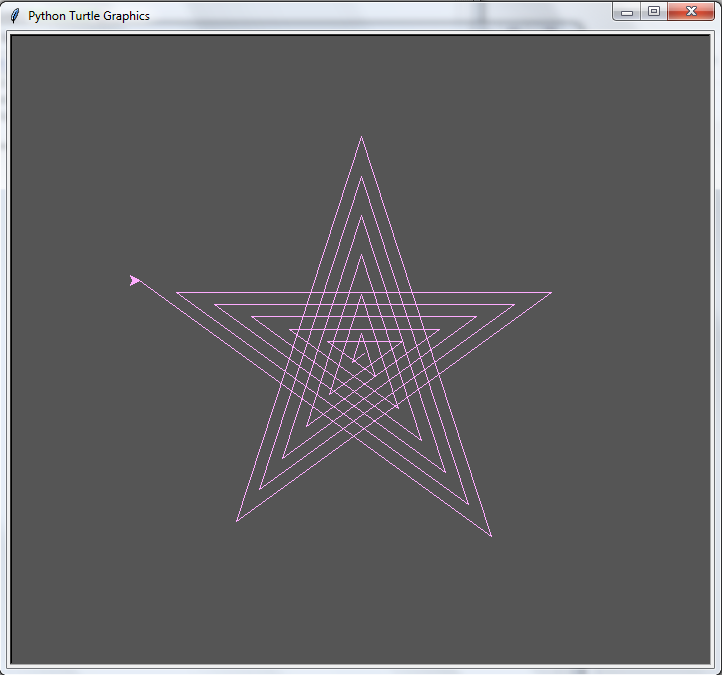 Star Design using Python program