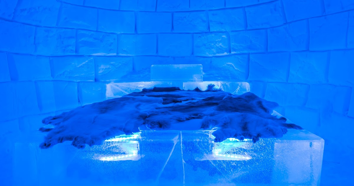 Sleeping in a snow hotel
