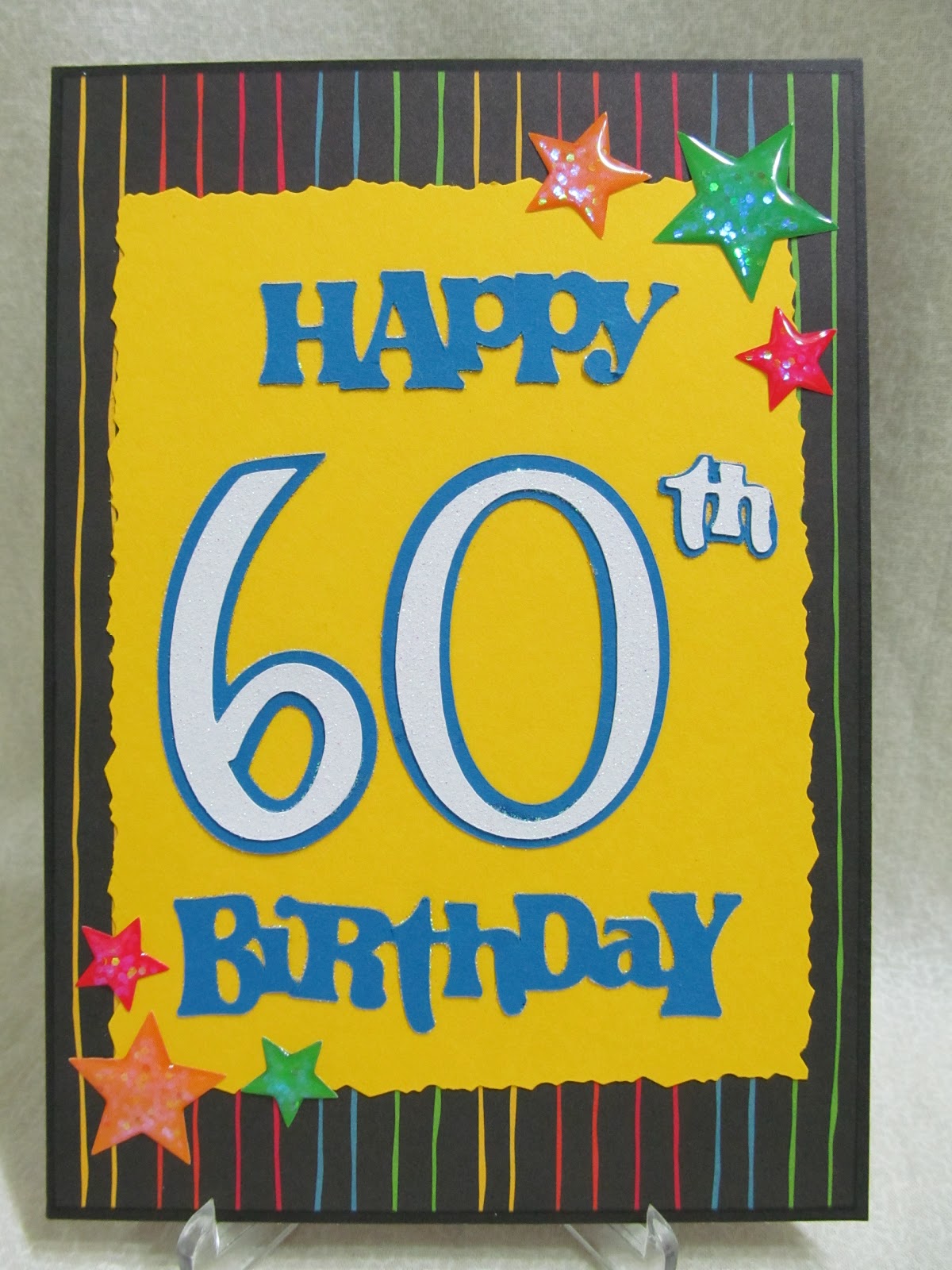 Savvy Handmade Cards Happy 60th Birthday Handmade Card
