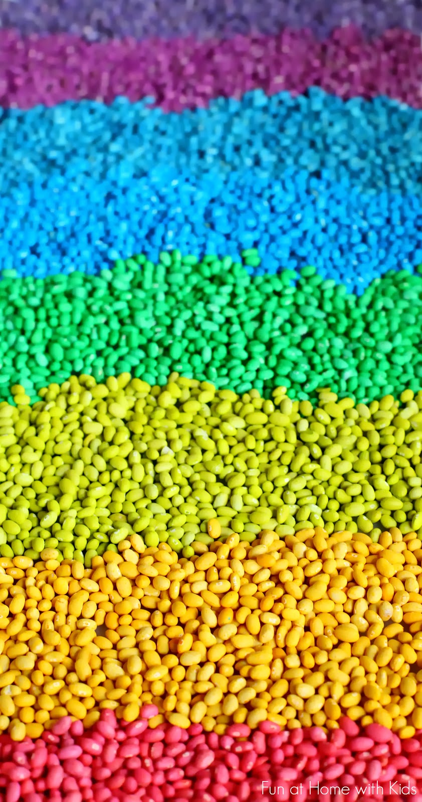 How to Color Beans for Play and Art