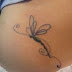 SIMPLE DRAGONFLY TATTOO ON BACK BODY