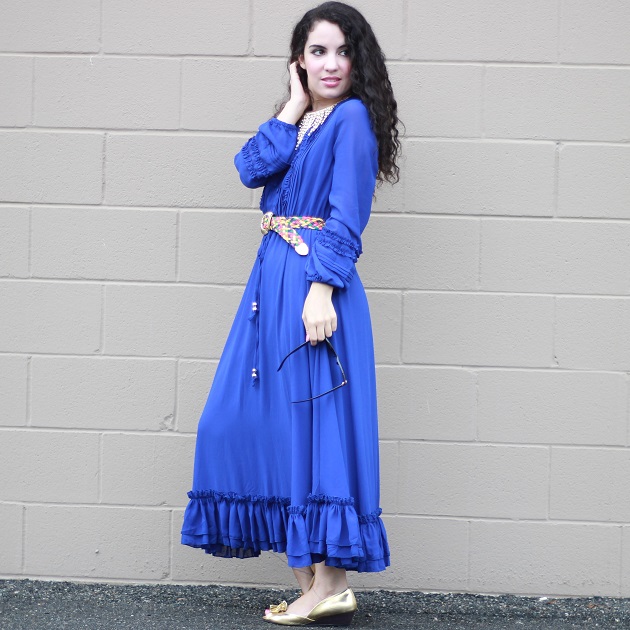 Libertad Green SheIn Blue Dress