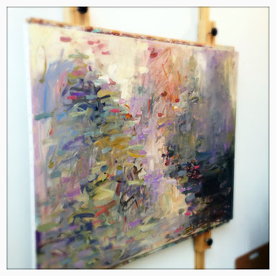 New painting on easel by Karri Allrich #abstract #art
