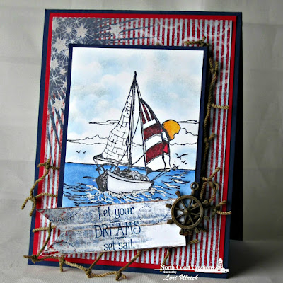 North Coast Creations Stamp sets: Sail Away, Our Daily Bread Designs Custom Dies: Pennants, ODBD Patriotic Paper Collection