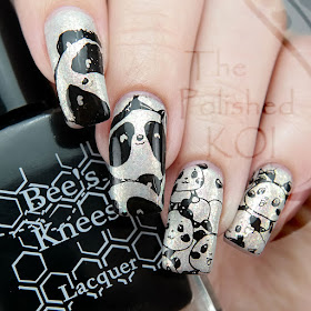 Nicole Diary - Animal World ND-002; Panda nail art