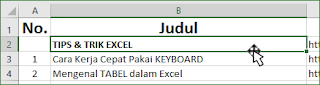 Trik Double Klik Mouse Excel