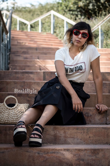 falda midi stradivarius