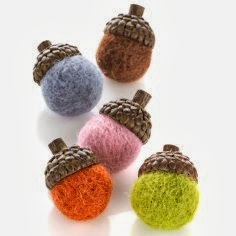 Felted Colorful Fall Acorns - 8 Great Fall Felt Crafts! www.twenty8divine.com Felted Colorful Fall Acorns - 8 Great Fall Felt Crafts! www.twenty8divine.com