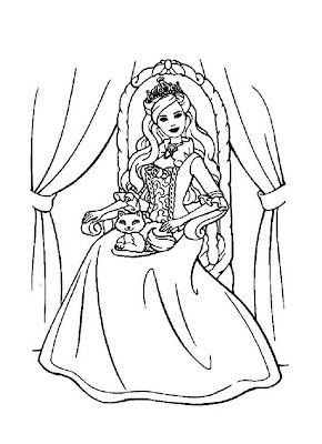 Free Love Quotes: Barbie Princess Coloring Pages