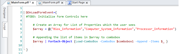 Building Gui For Powershell Scripts Using Powershell