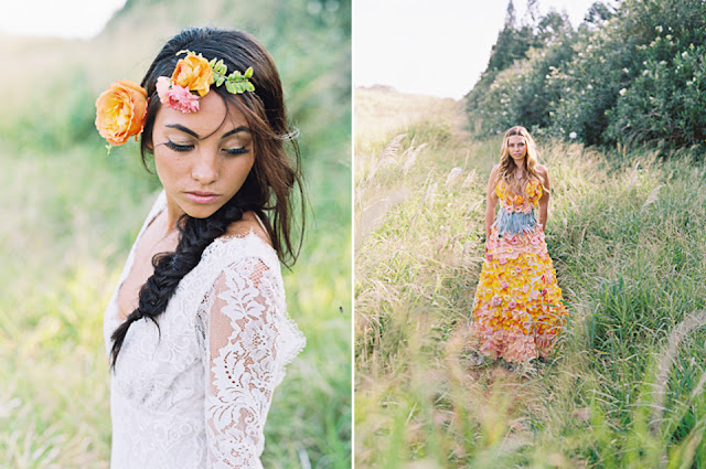 floral wedding dress by claire pettibone and dellables