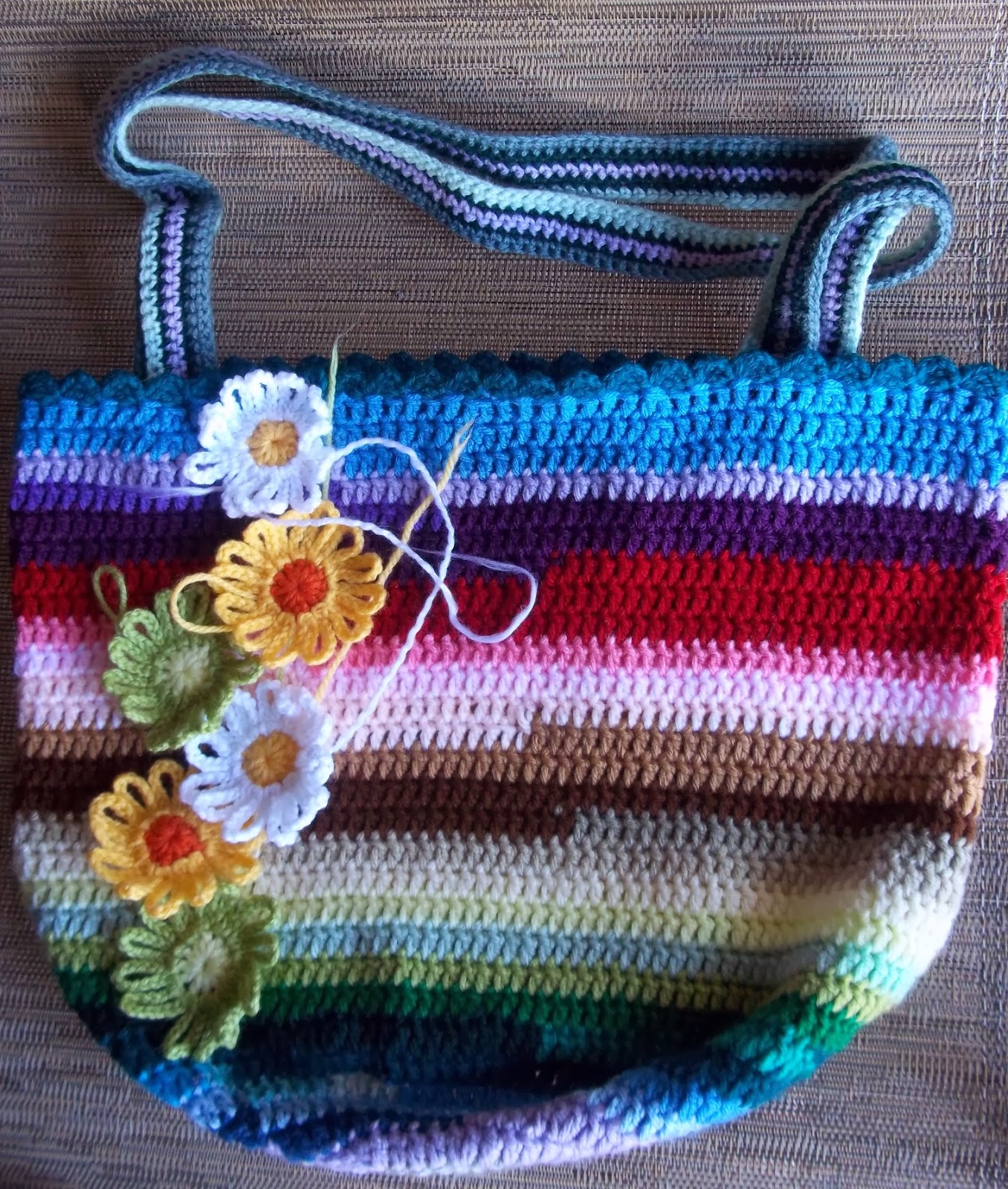shabby crochet bag