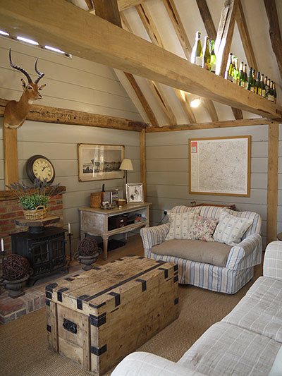 Boho meets African-lodge/ski-chalet/cozy-English-farmhouse - oast living area 2 www.bohohome.com @bohosusan