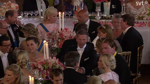 Swedish Royal Family held a wedding dinner in honor of Prince Carl Philip and Princess Sofia at the Royal Palace