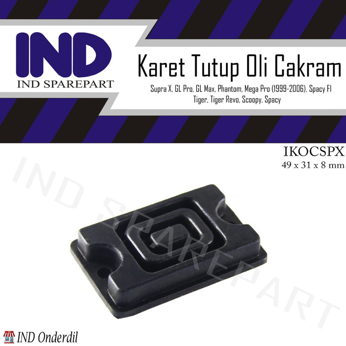 Karet-Seal Tutup Oli Cakram-Master Rem Atas Supra X/Scoopy Karbu/Spacy Original
