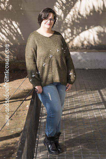 Jersey Verde Militar De SheIn