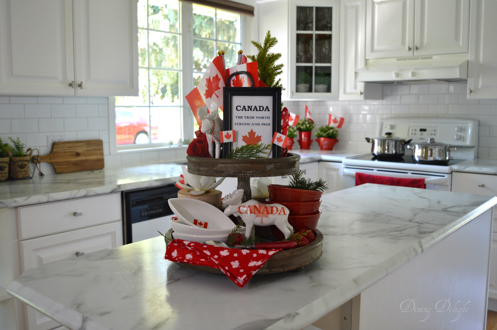 Dining Delight Canada Day Tiered Tray