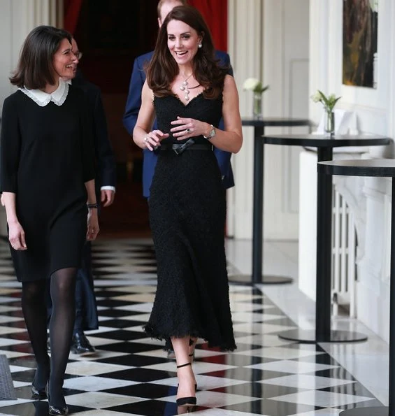 Kate Middleton Jewelry, Balenciaga Eugenia Earrings, wore Gianvito Rossi Suede pumps