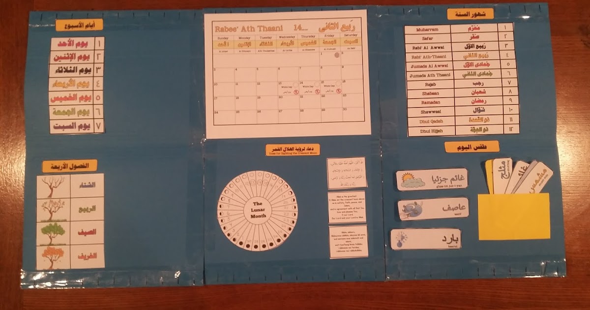 Hijri/Islamic Calendar Wall/Bulletin Board Display Sets (Arabic