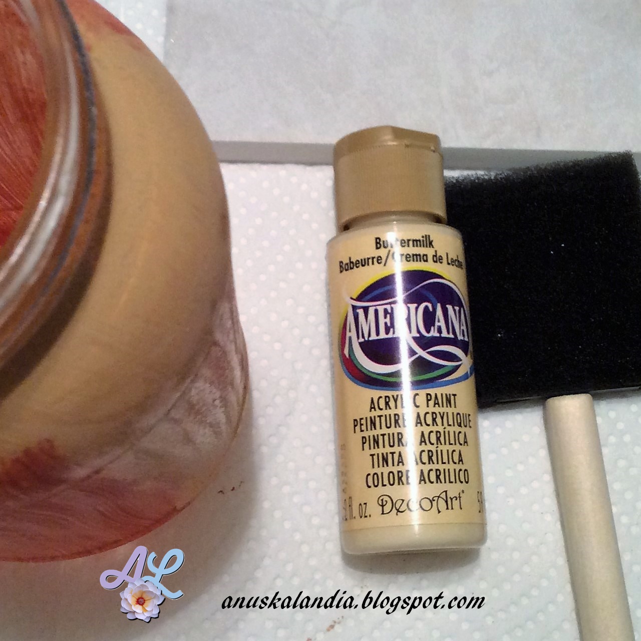 Decoración otoñal con frascosAnuskalandia