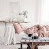 Deco trend - Rustic chic style, white background with pink splashes