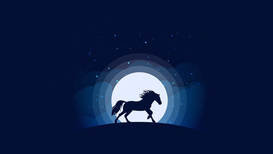 Horse Silhouette Digital Art Minimalist 4k Wallpaper 4 557