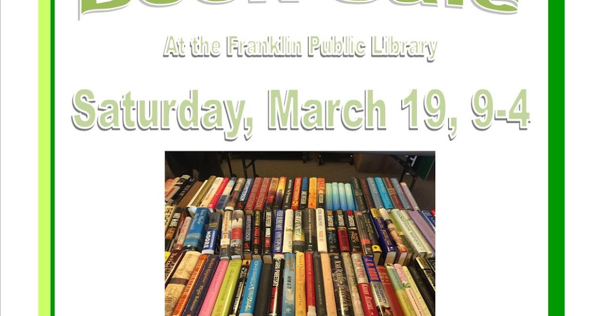 Franklin Matters Library Book Sale Saturday 900 AM to 400 PM