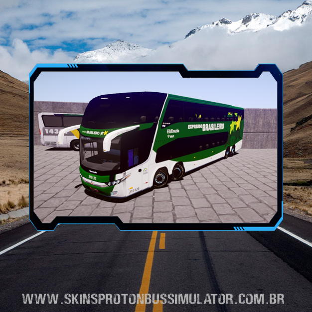 G7 1800 DD Volvo Expresso Brasileiro Skin Proton Bus Simulator - G7 1800 DD Volvo B450R 8X2 Viação Kaissara