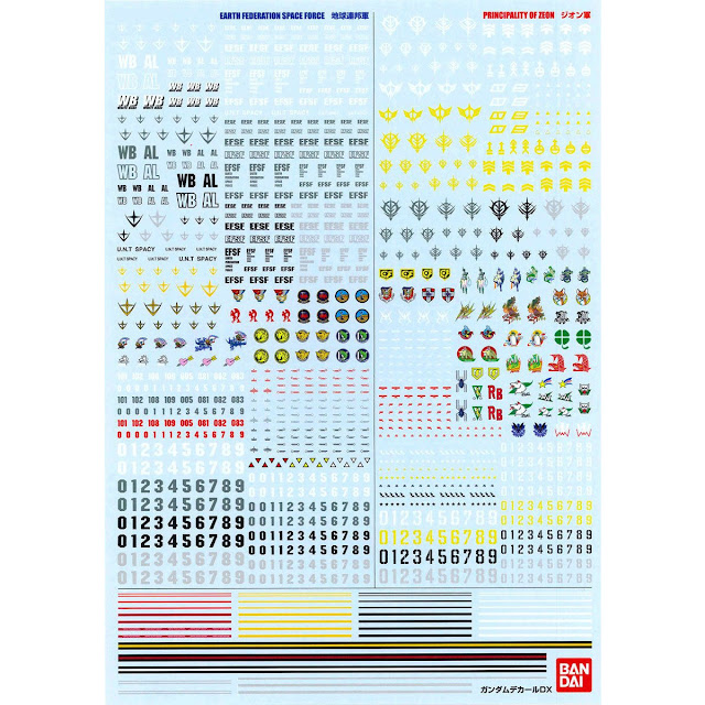 Gundam Decal DX 01 ~ 06 - Release Info - Gundam Kits Collection News and Reviews