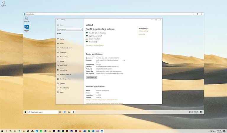 Mengenal Lebih Dalam Tentang Fitur Sandbox Di Windows 10 May 2019 Update Mengenal Lebih Dalam Tentang Fitur Sandbox Di Windows 10 May 2019 Update