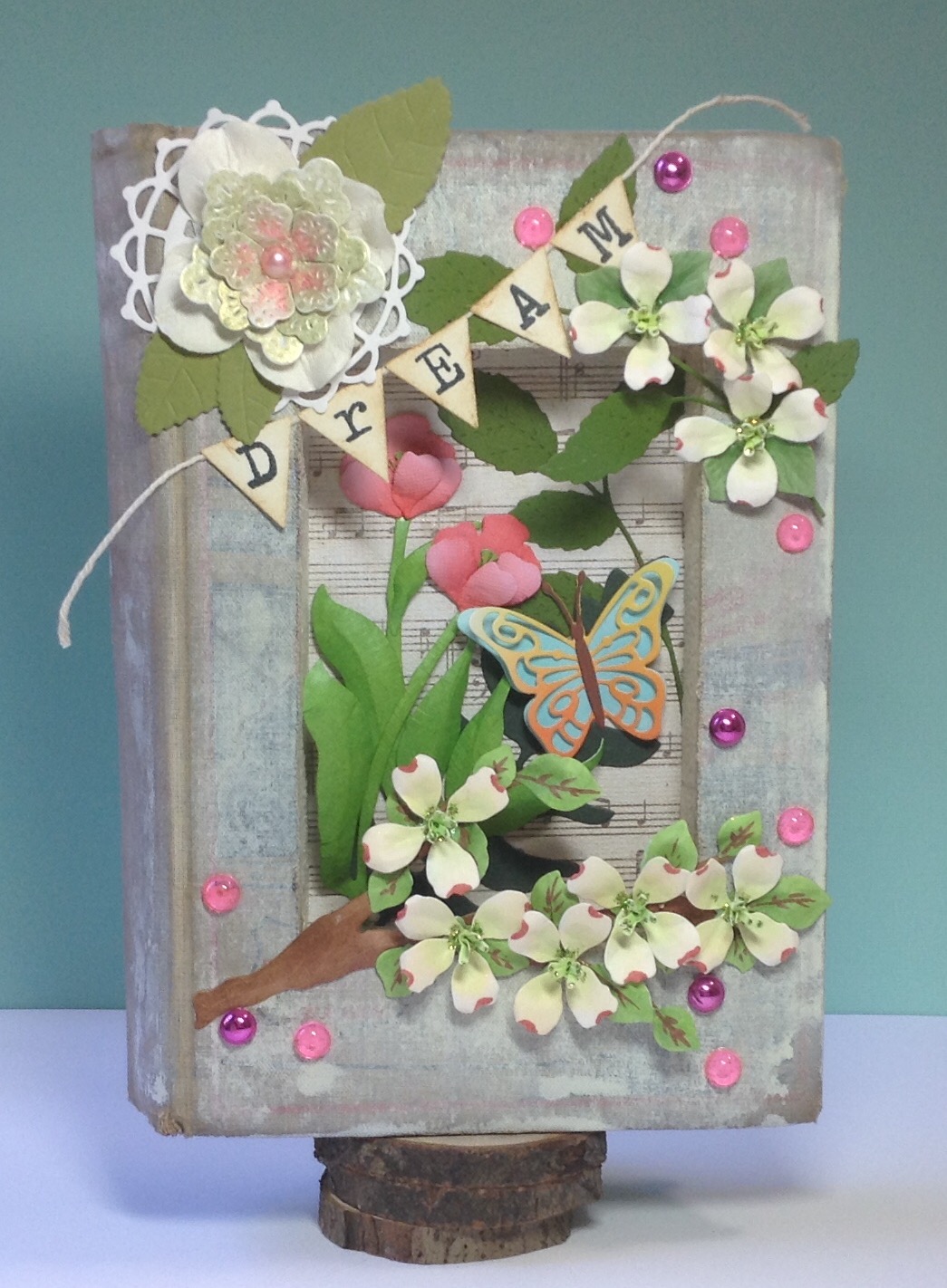 Crafting While I Wait "Dream" Altered Book Shadow Box