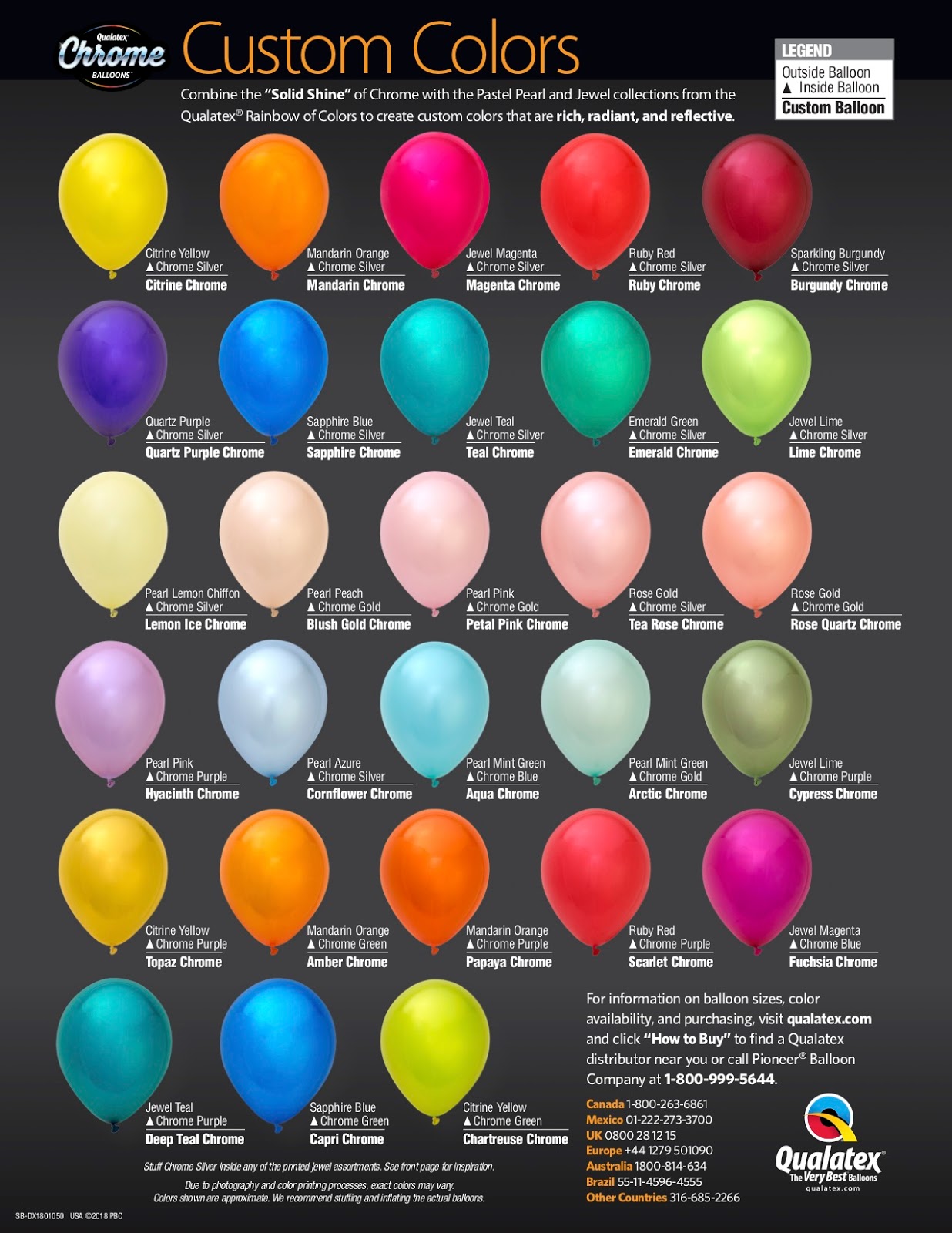 the very best balloon blog qualatex color chart