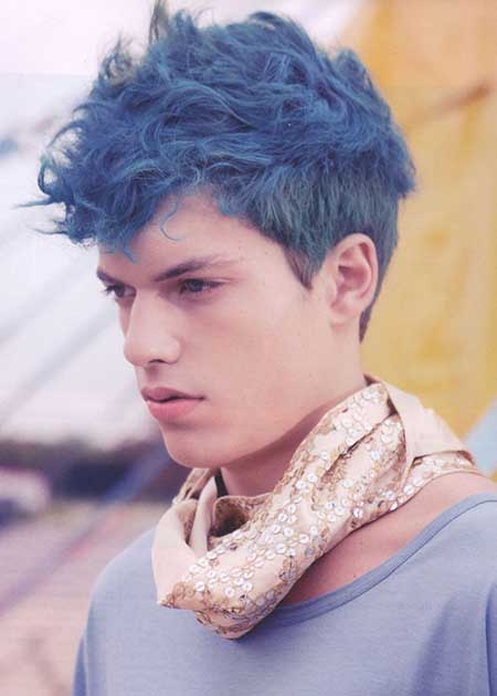 All About Hairstyle Blue Hair Colour For Men