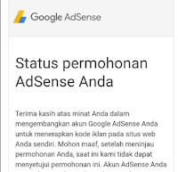 Daftar Adsense Google Berkali-kali ditolak Penyebab Daftar Adsense Google Berkali-kali