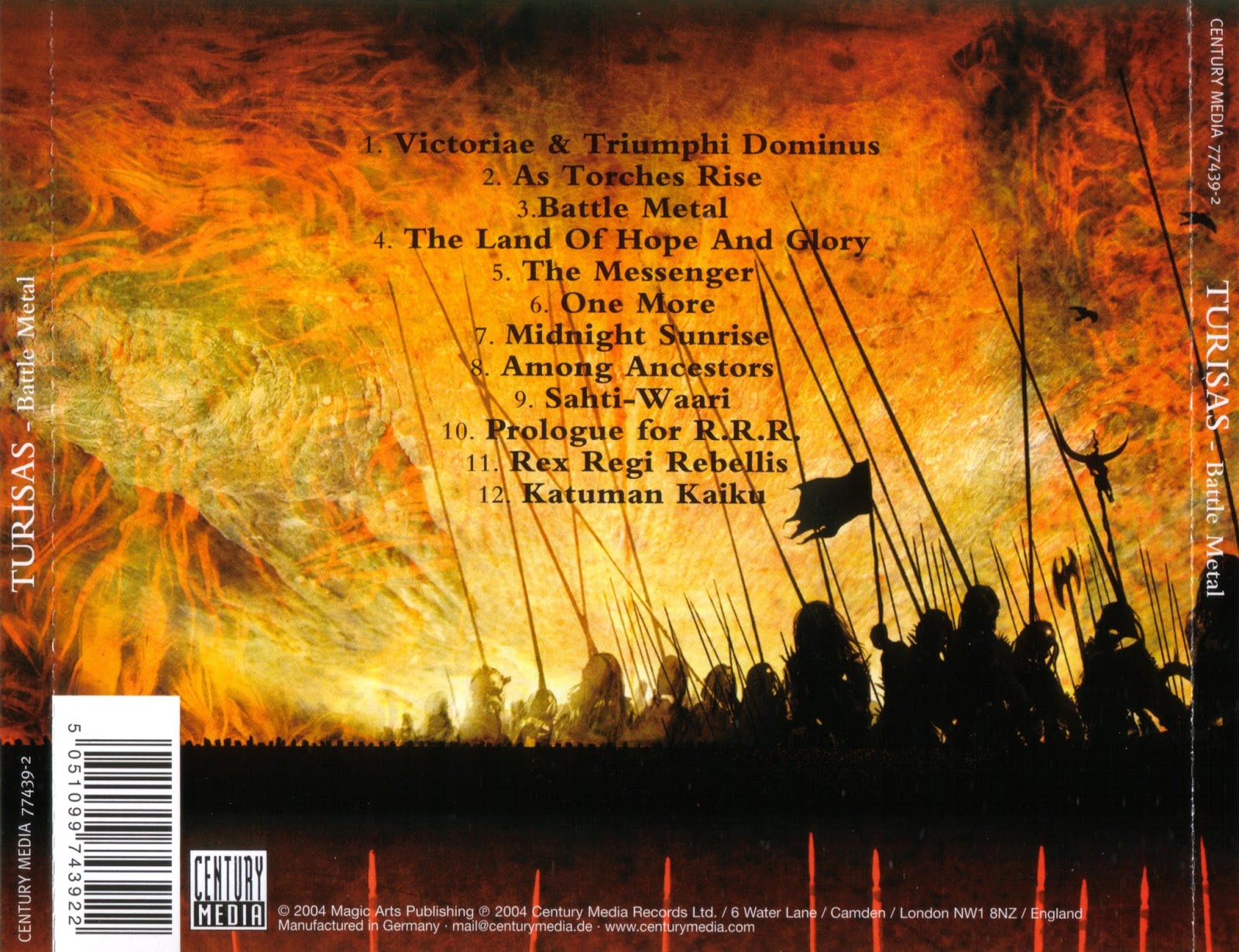BEST METAL SONG TURISAS BATTLE METAL, 2004