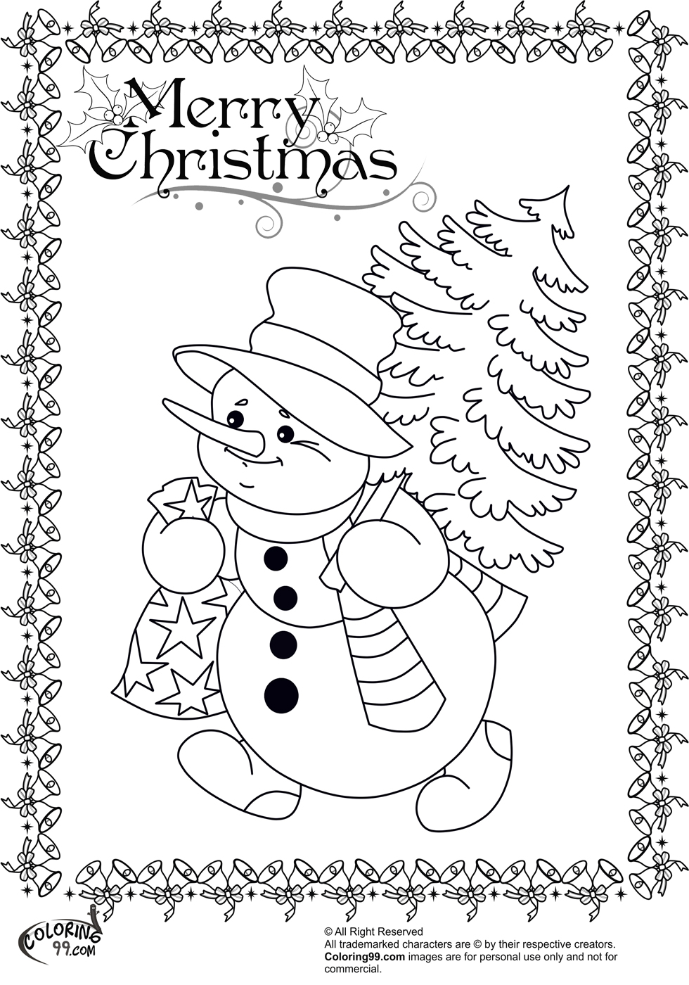 Snowman Coloring Pages | Team colors