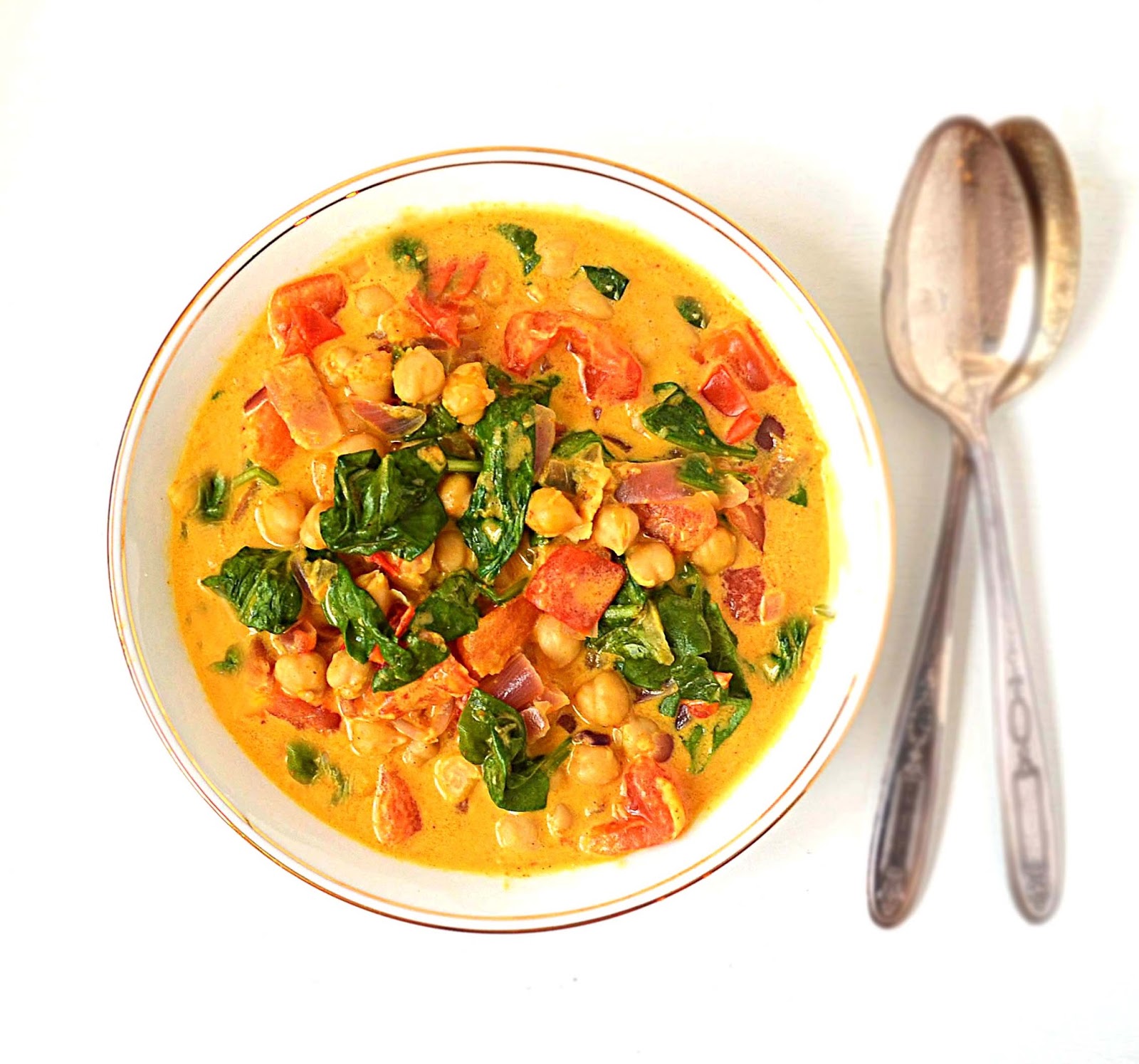Sew French Easy Indian Chickpea And Spinach Curry