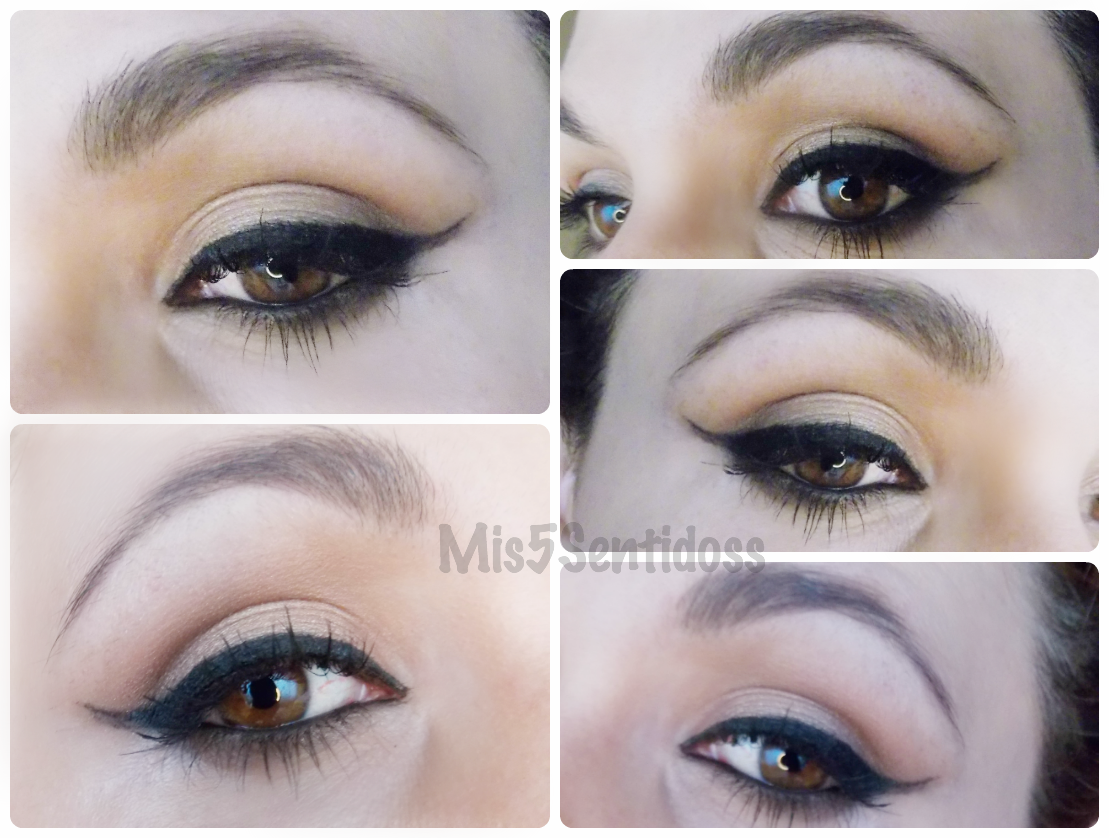Look de ojos en tonos suaves + Súper delineado Look de ojos en tonos suaves + Súper delineado