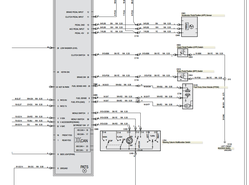 Ford Kuga 2011 Wiring diagrams (электрические схемы)|RamBase.ru