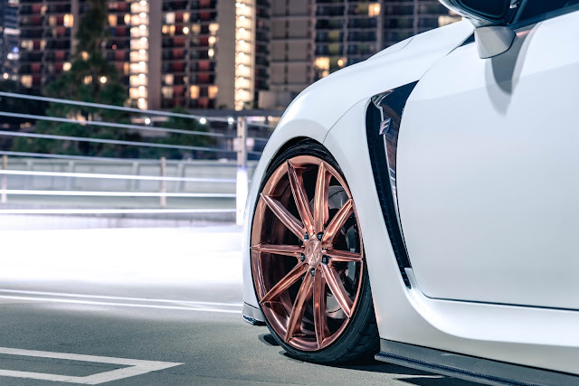 2016 Lexus RCF fitted with 20 inch BD11’s in Polished Rose Gold - Blaque Diamond Wheels