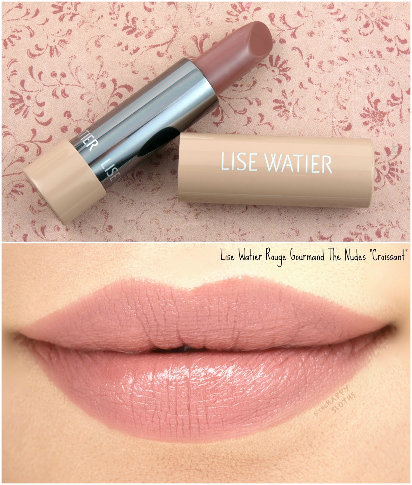 Lise Watier Rouge Gourmand The Nudes Lipstick | Croissant: Review and Swatches