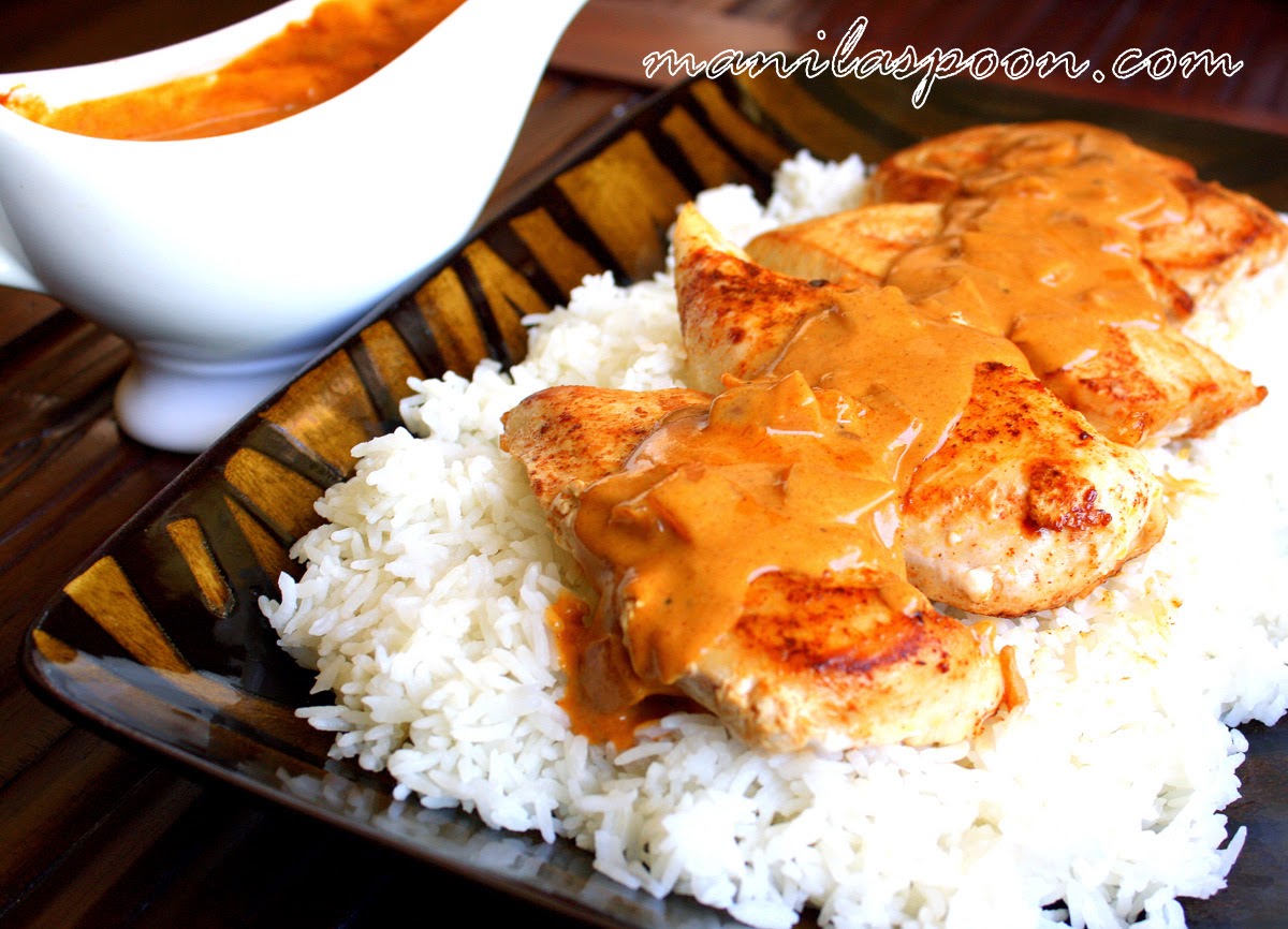 This recipe for Chicken Breasts in Paprika Sauce is truly yummy, pretty easy and perfect for a weeknight family dinner! | manilaspoon.com