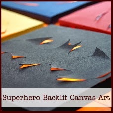 superhero backlit canvas art